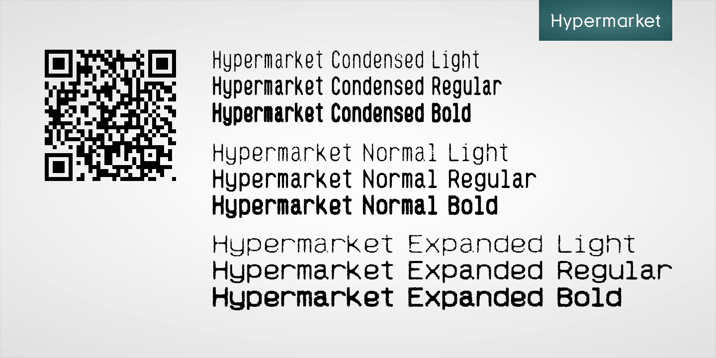 Przykład czcionki Hypermarket Regular